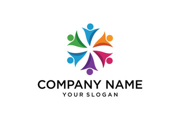 Community Logo Icon Community human Logo Abstract Community people support logo