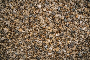 Aerial perspective of intricate stone gravel patterns showcasing natural elegance.