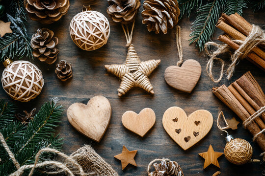 Wooden decoration for the Christmas holiday.