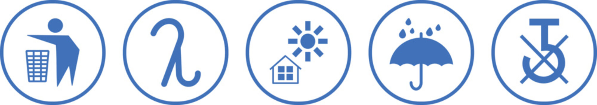 Shipping Symbols Packing icon set, Cardboard packaging sign labels sign, Keep away from water button, Package Warning Symbols,
