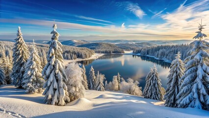 Winter Landscape Feldberg Mountain With