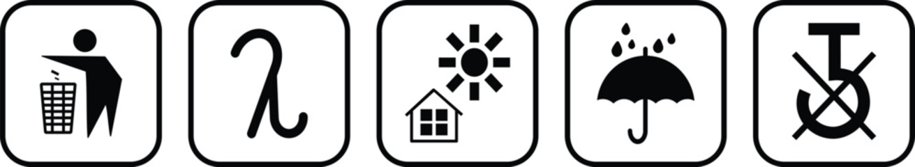 Cardboard collection packaging icon vector set, Vector illustration for logistics and shipping sign,including fragile, this way up sign icons, Vector icons include fragile illusions,
