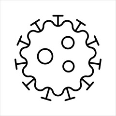 Cancer cell Icon .Symbol isolated white background. vector illustration. color editable.