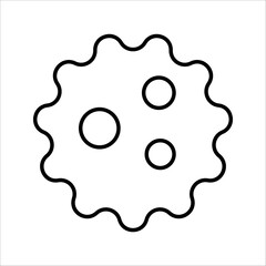 Cancer cell Icon .Symbol isolated white background. vector illustration. color editable.