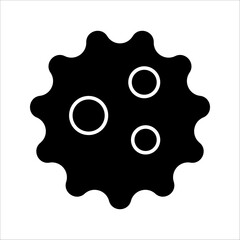 Cancer cell Icon .Symbol isolated white background. vector illustration. color editable.