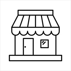  store of Icon. Symbol isolated white background. vector illustration. color editable.