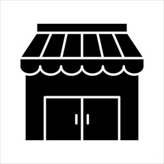  store of Icon. Symbol isolated white background. vector illustration. color editable.