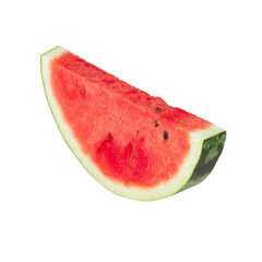 Watermelon slice, cutout, full depth of field.