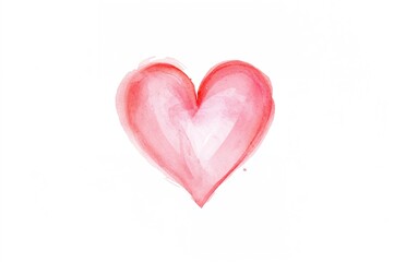 Fototapeta premium Hand-painted watercolor heart for Valentine's Day