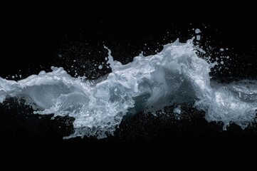 Isolated Water Splash Against a Dark Backdrop