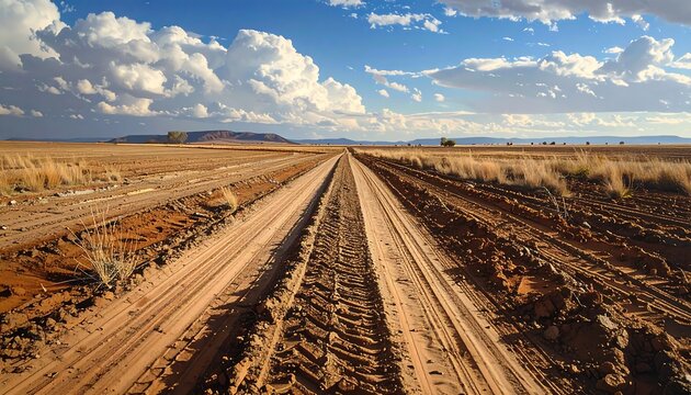 Vast clay landscape at day - Powered by Adobe
