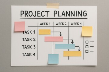 Organized project planning chart