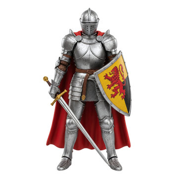 Medieval knight in full armor action figure