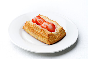 Fresh Strawberry and Cream Cheese Danish Pastry