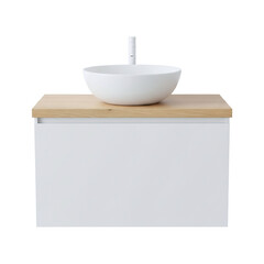 Modern bathroom vanity with vessel sink