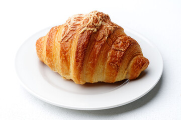 Savory Croissant with Baked Cheese Topping