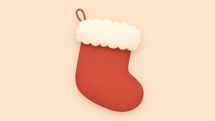 Festive red Christmas stocking wallpaper
