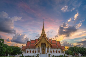 Fototapeta premium Ancient Buddhist Temple Known as Wat Thotsathep in Southeast Asia