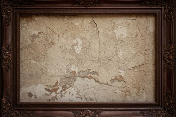 Section of wall showing wear and fissures