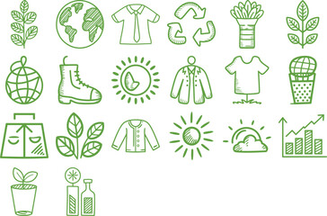 Eco friendly doodles offer a vibrant, trendy, and modern look for sustainable living