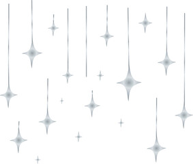 Silver Sparkling Stars 