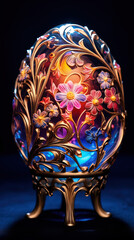 Royal Jeweled Egg in a Springtime Wonderland