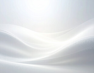 Serene white waves abstract background digital art minimalist environment soft lighting conceptual beauty