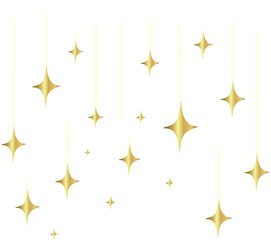 Golden Stars and Light Streaks