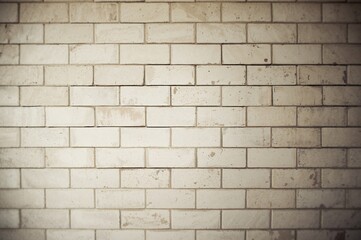 Naklejka premium Rustic white brick pattern for kitchen or room backdrop with stone texture