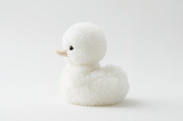 Toy duck in white shown from various perspectives on a clear background