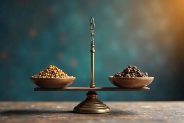 Obraz premium Perfectly Balanced Scale Equilibrium and Stability in Physics and Engineering