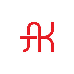 letters tak simple lines geometric logo vector