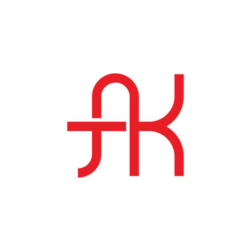 letters tak simple lines geometric logo vector