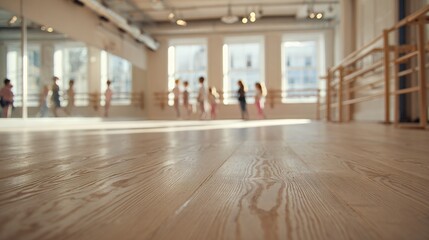 dance class practicing in bright studio