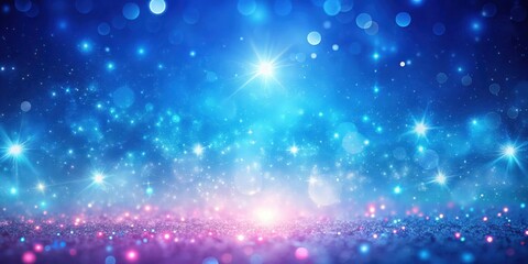 Obraz premium Electric Blue Sky with Sparkling Pinks , pink, electric