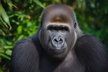 Obraz premium Lowland Gorilla of the Western Subspecies (Gorilla gorilla gorilla)