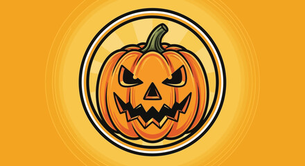 A silhouetted graveyard scene with crosses and a city skyline under an orange sunset.