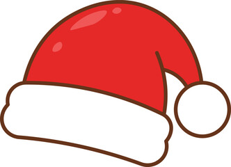 Santa Red Hat vector illustration