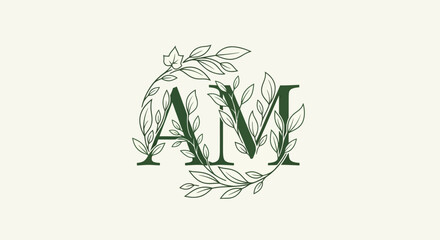Elegant logo featuring the initials 