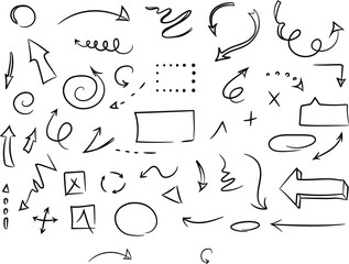 Obraz premium Arrow Doodle Illustrations