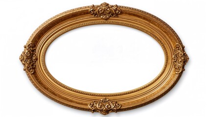 Obraz premium Old-fashioned border isolated on a white backdrop