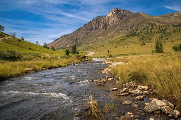 Ushtulu Valley lies 25 km beyond the border post near Upper Balkaria village, situated at approximately 2400 meters elevation. River-Cherek Balkarsky flows through it.