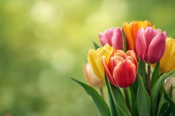 Fototapeta premium Background Image Featuring Tulips