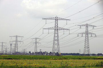 Interchange station between the 380 kV ring and the 220 kV ring of Tennet  in Ens