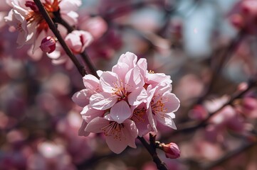 Obraz premium Spring flowers symbolize love and hope, blooming beautifully within our hearts.