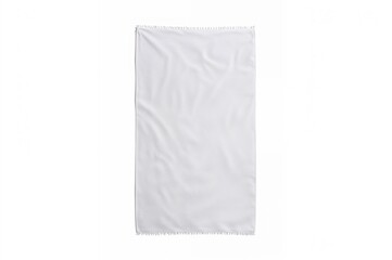 White beach towel on a plain white backdrop