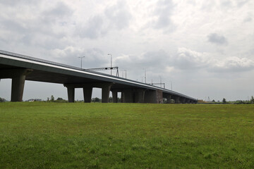 The bellows weir at Ramspol or Ramspolkering is an exceptionally large inflatable storm surge barrier