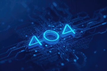 3D visualization of a 404 error message