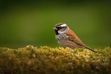 This small bird displays stunning feather designs.