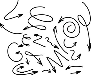 Obraz premium Artistic Arrow Doodles